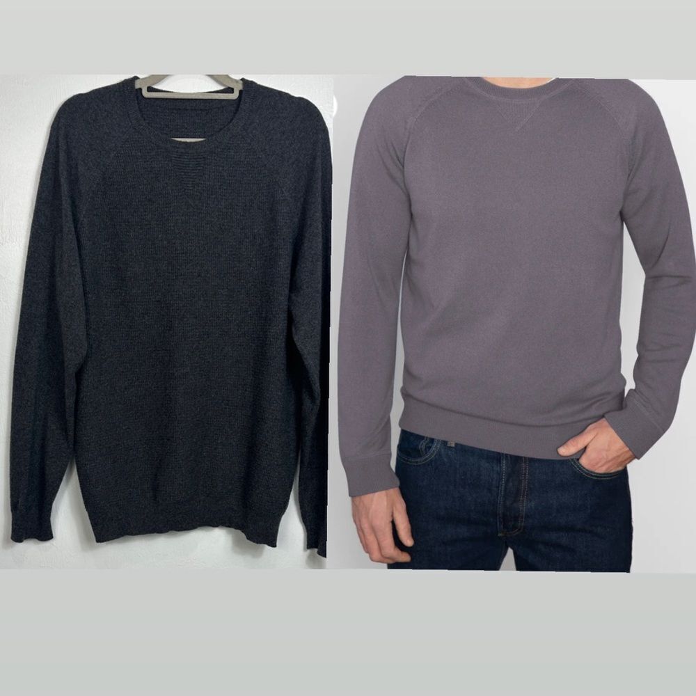 KINROSS Coverstitch Men's Sweatshirt Sweater In Dark Gray Size XL